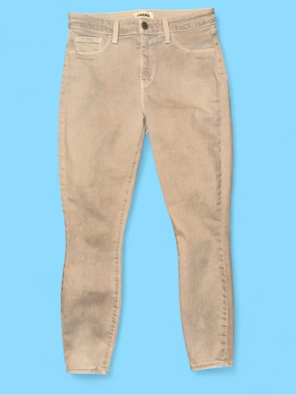 L'AGENCE Women's Skinny Jeans in Light Beige